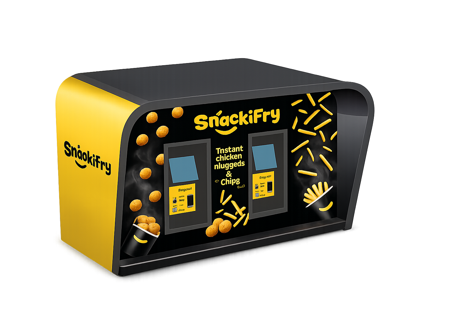 The SnackiFry hot snack vending machine